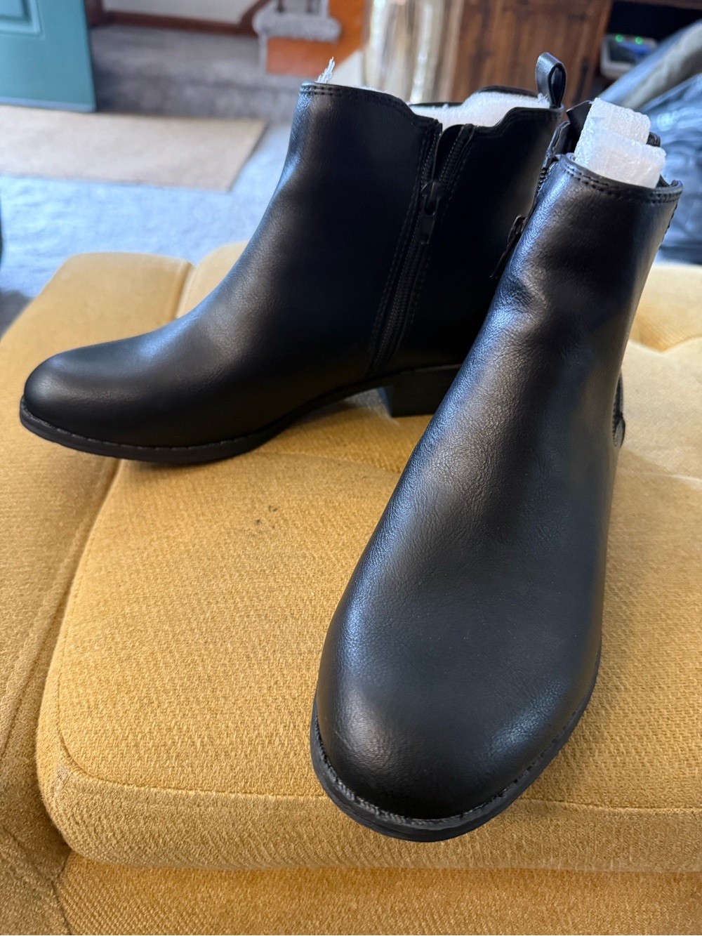 New Style & Co. Black Faux-Leather Ankle Booties - Picture 3 of 5